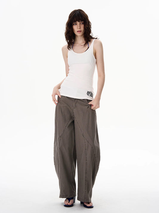 Cross-back Slim V-neck