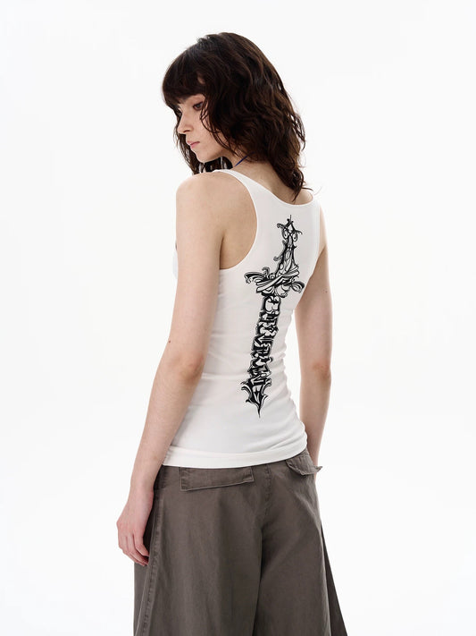 Cross-back Slim V-neck