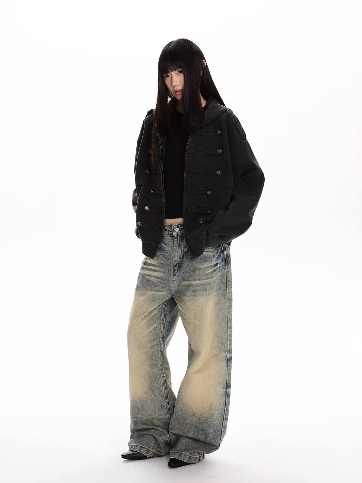 BAD UNNI Napoleon Vintage Zip-Up Hoodie
