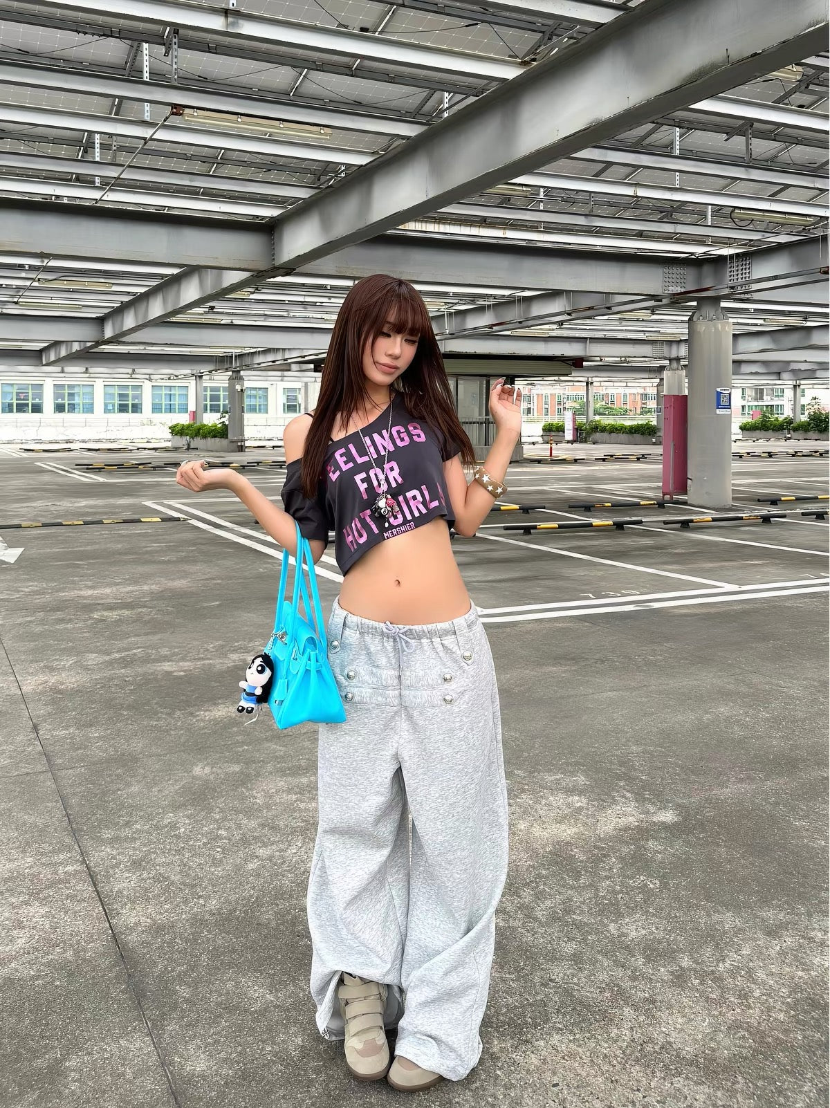 HABON Double-Breasted Sweatpants