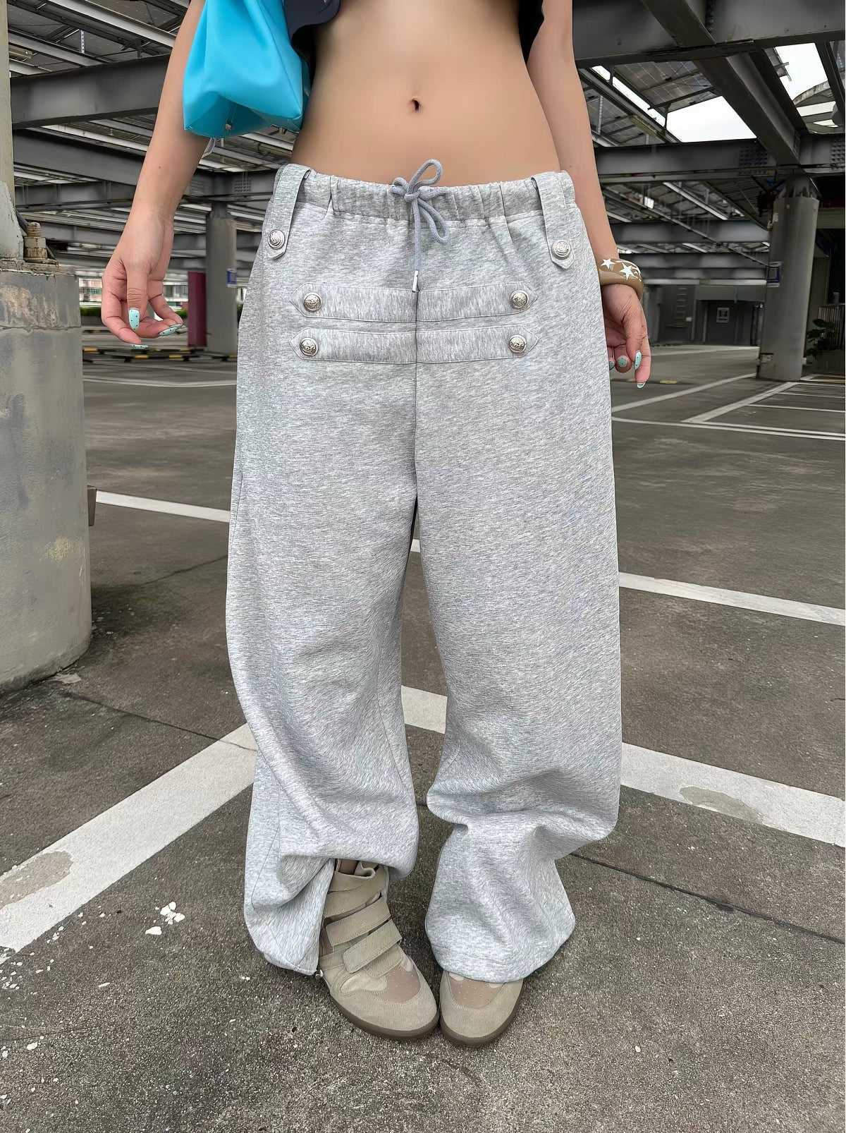 HABON Double-Breasted Sweatpants