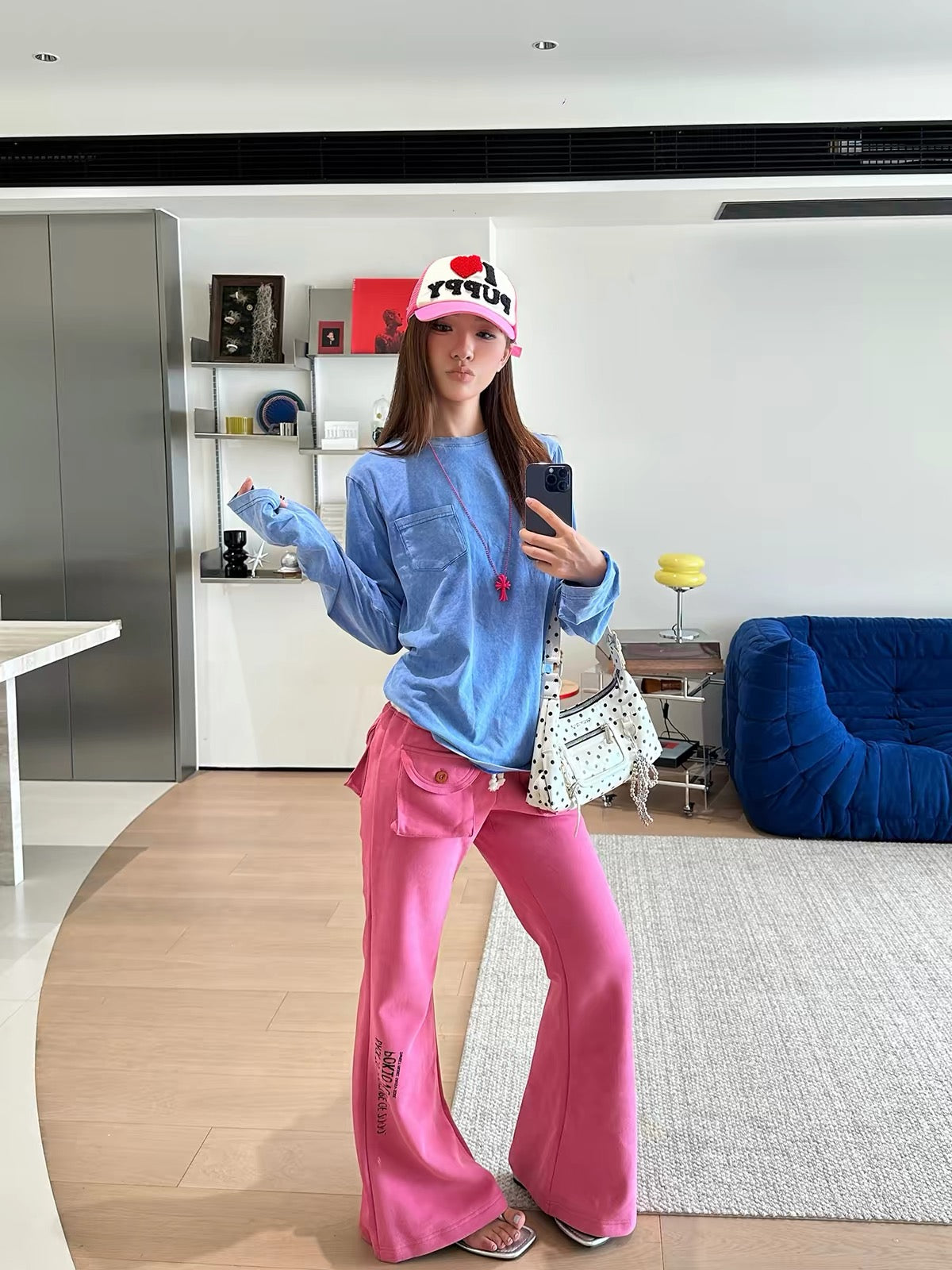 BAD UNNI Striped Pocket Flare SweatPants