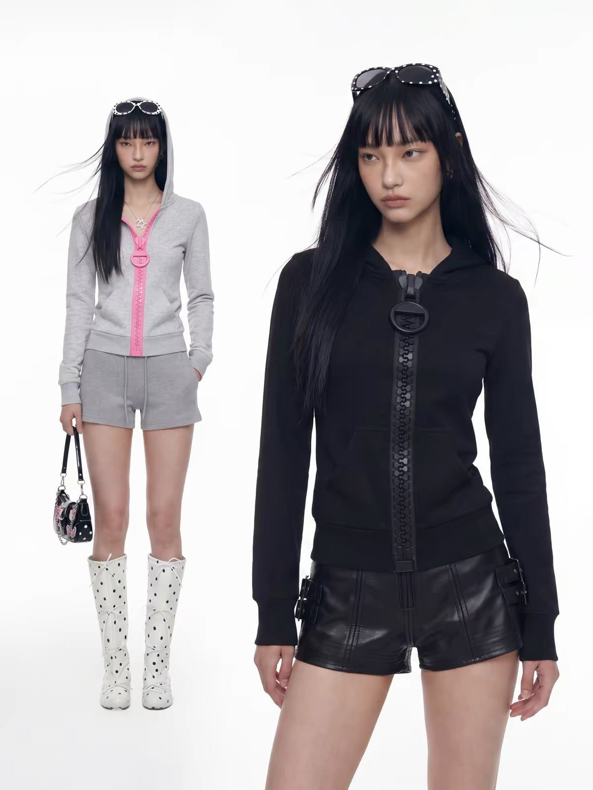 HABON Fitted Giant Zip-Up