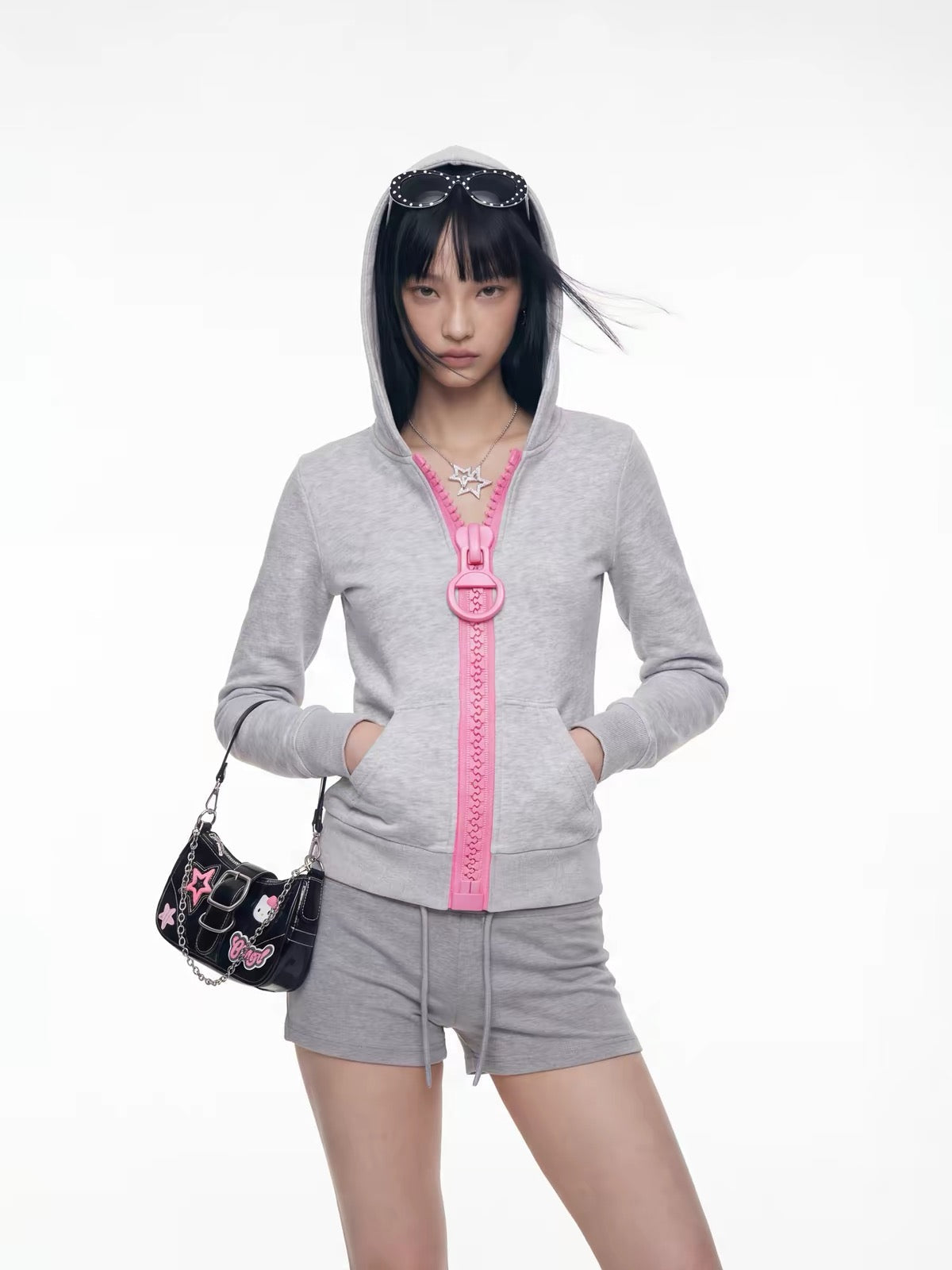 HABON Fitted Giant Zip-Up