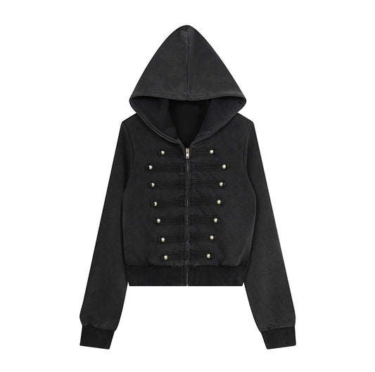 HABON Napoleon Vintage Washed Zip-Up Hoodie