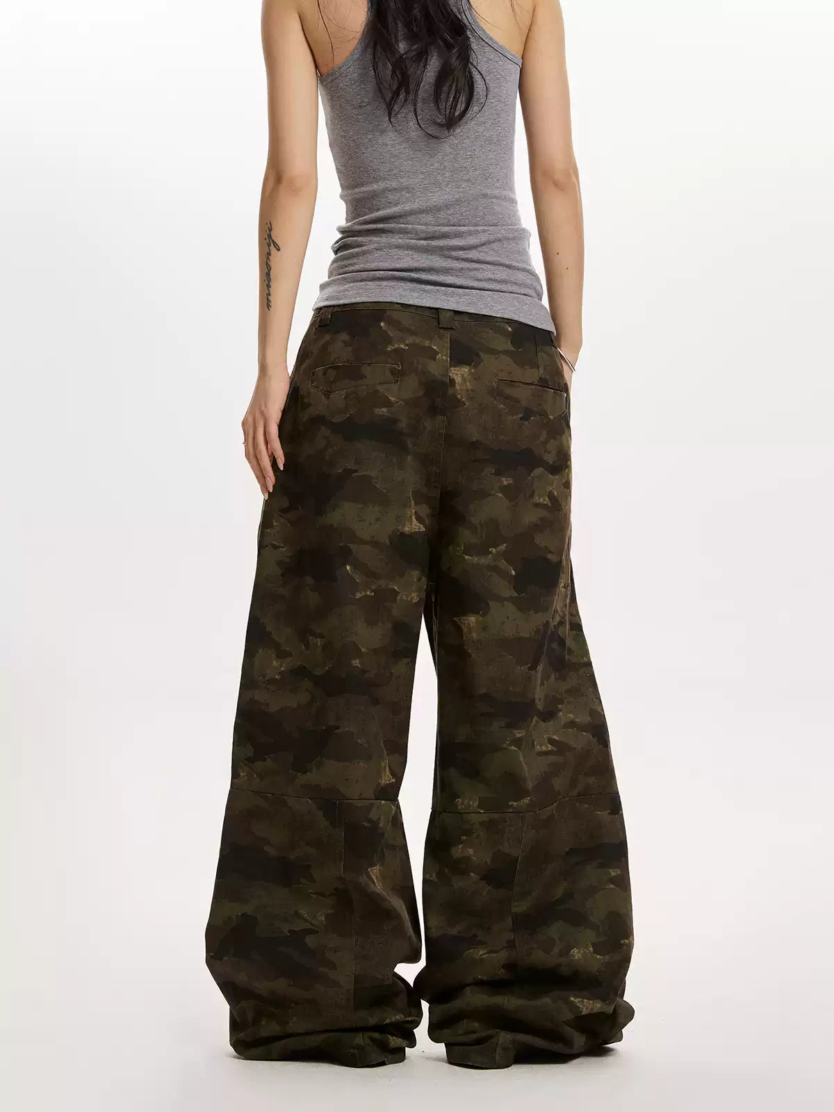 Camouflage Loose Split Ripped