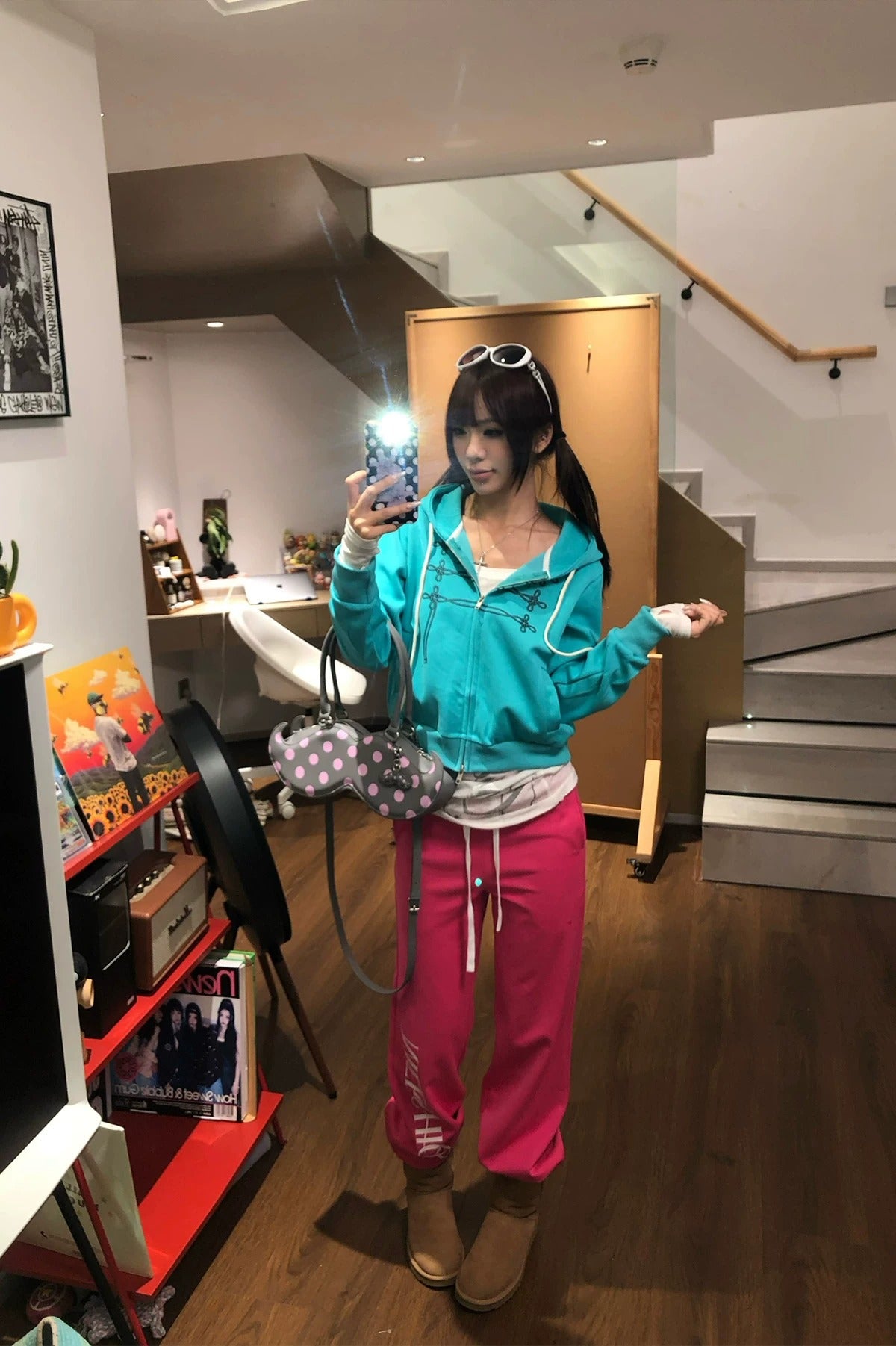 BAD UNNI Rope Print Zip-Up