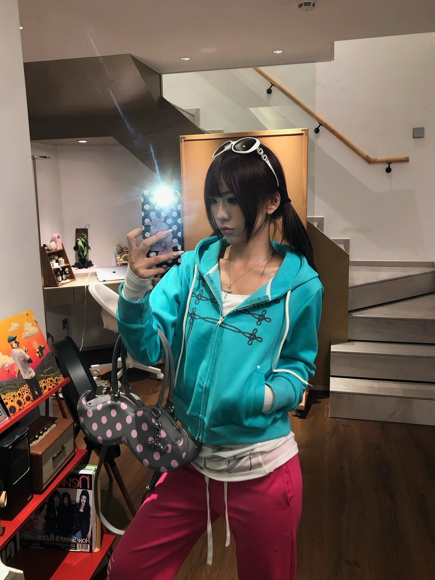 BAD UNNI Rope Print Zip-Up