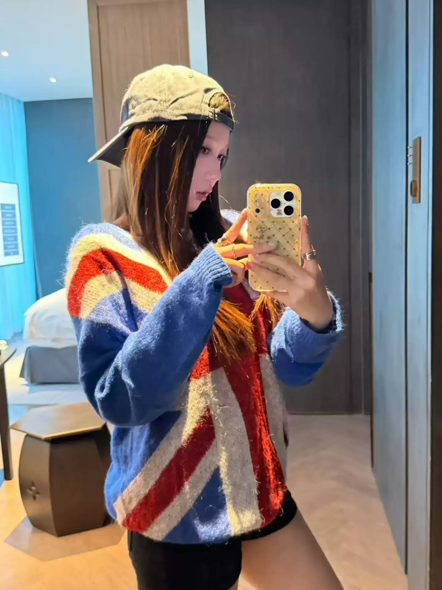 HABON British Flag Knit Sweater